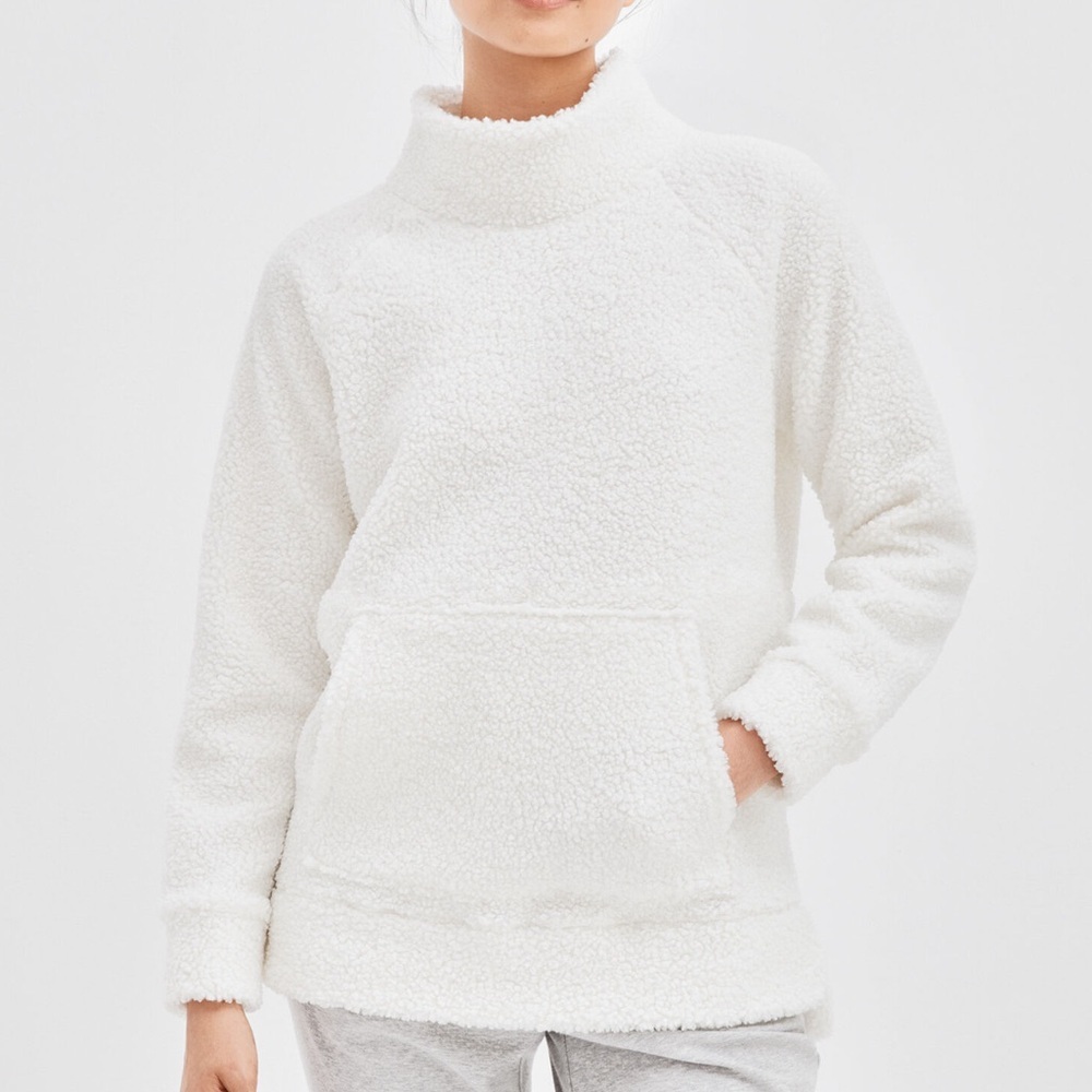Haven Well Within Sherpa Funnel Neck Pullover - White - Picture 1 of 4
